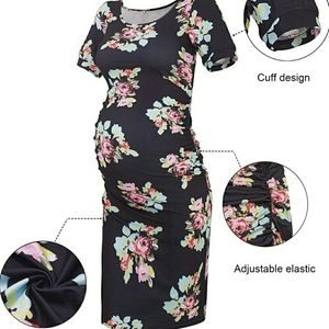 Maternity Floral Bodycon Dress